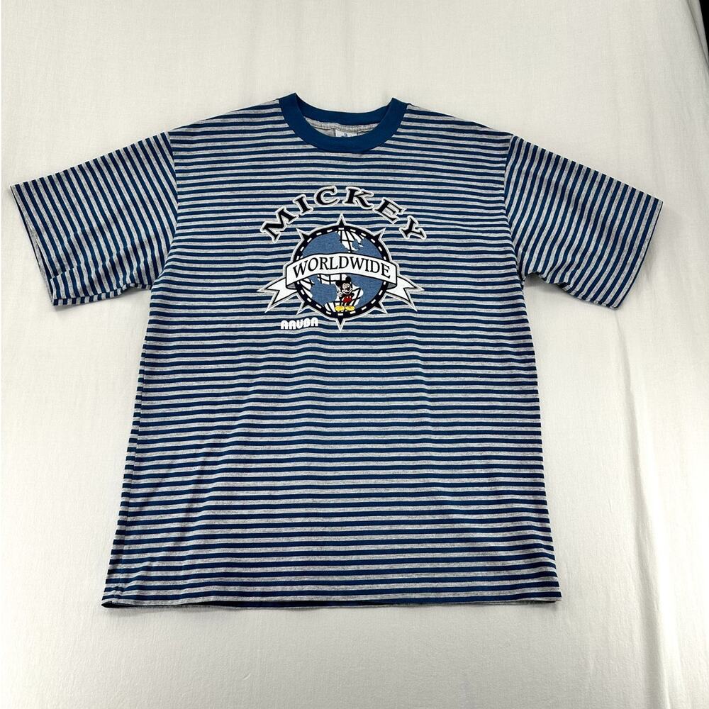 MICKEY WORLD WIDE ARUBA STRIPED T-SHIRT